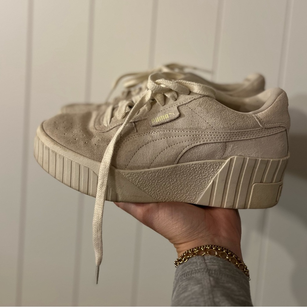 Puma Beige Platform Sneakers